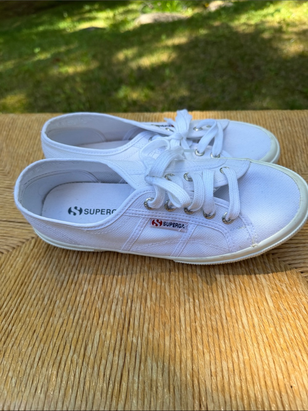 Superga White Low-Top Canvas Sneakers